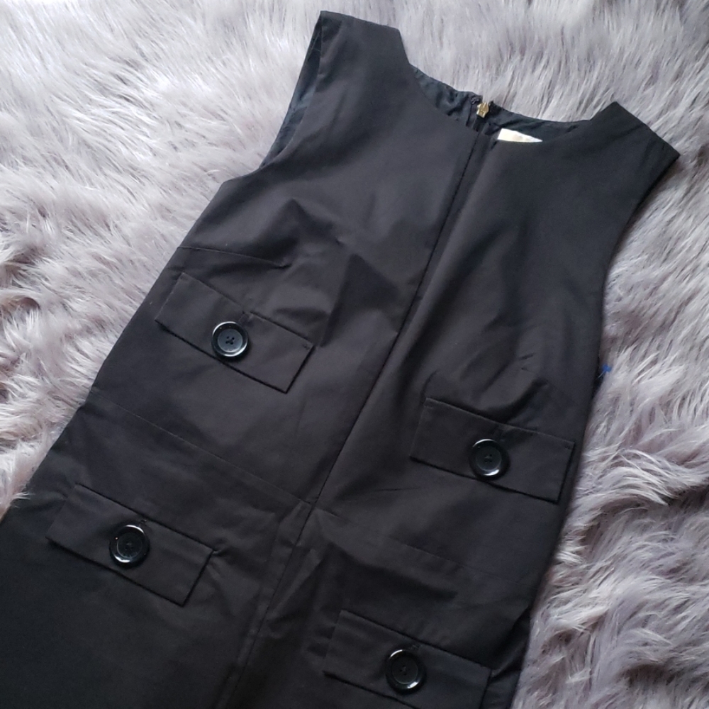 Michael Kors sleeveless black shift dress
